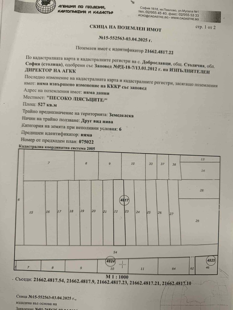 Парцел - с. Доброславци, София град